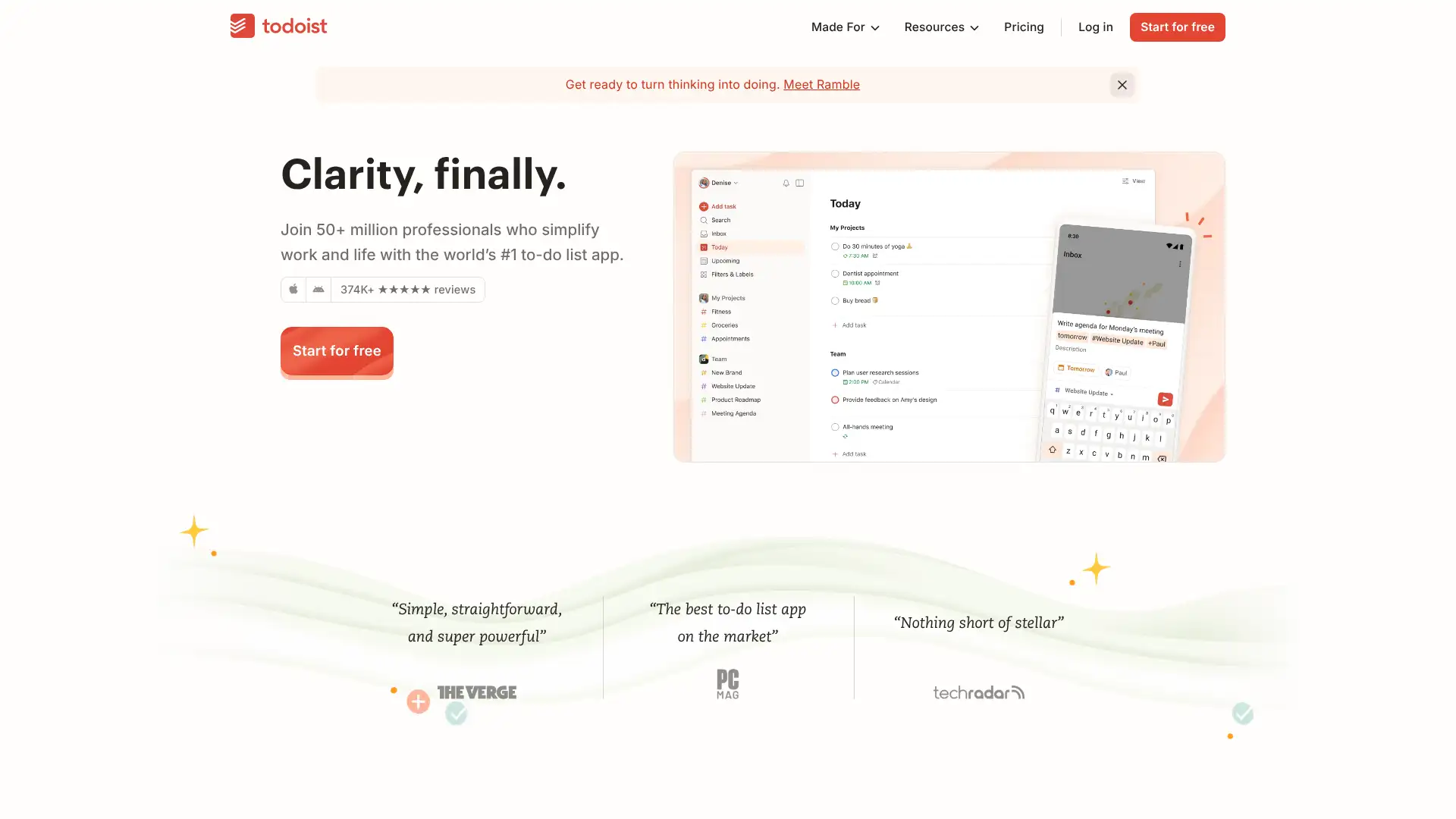 Todoist screenshot