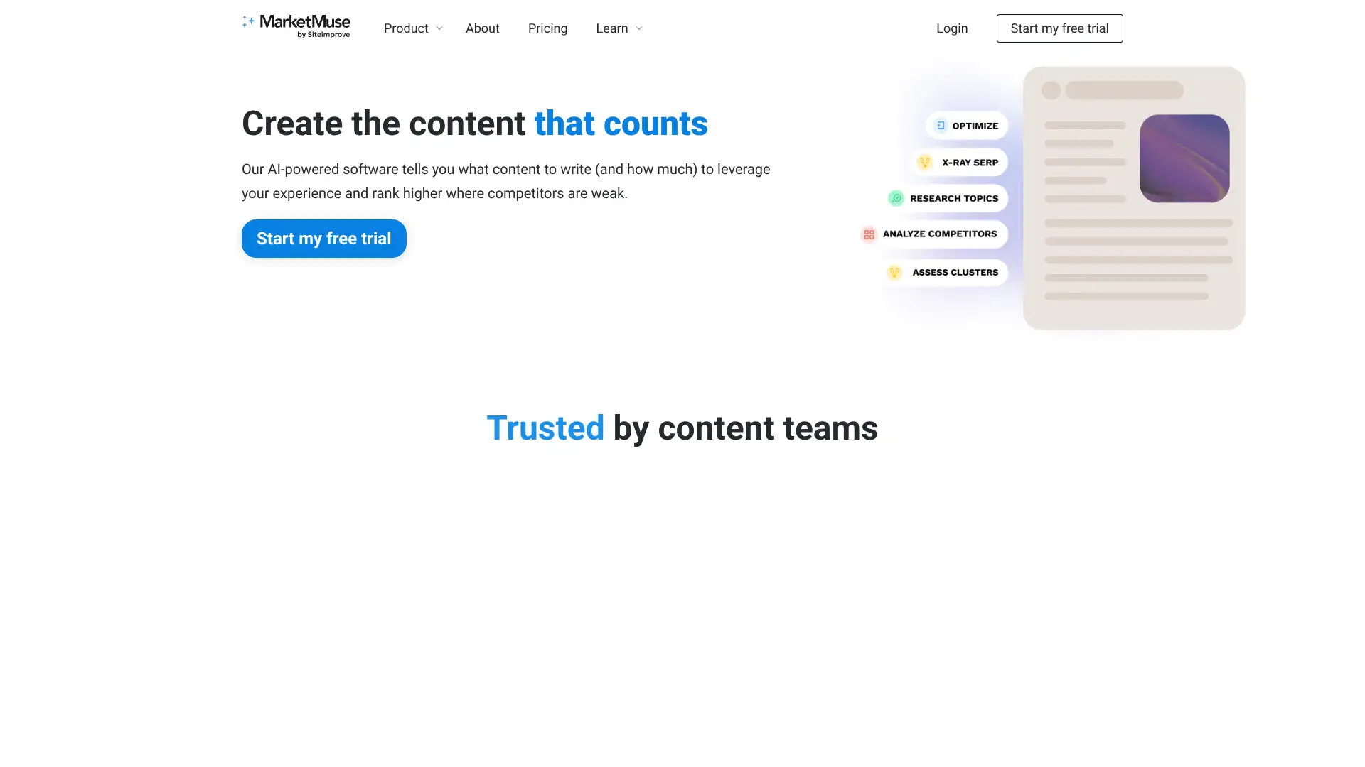 MarketMuse screenshot