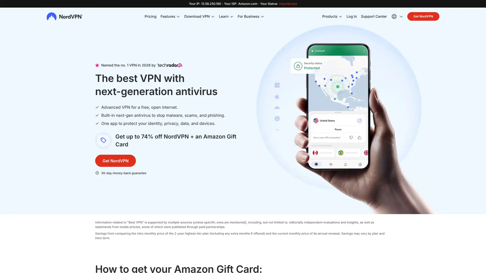 NordVPN screenshot
