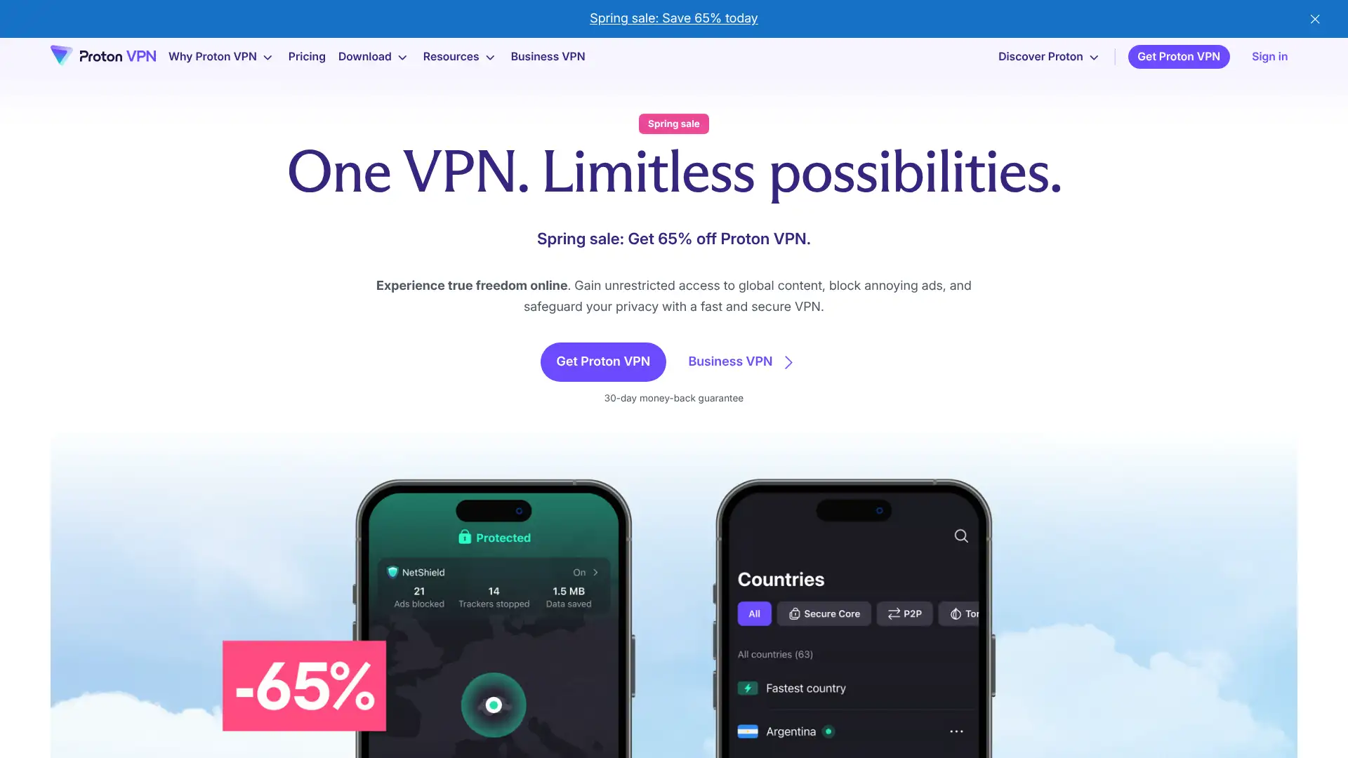 ProtonVPN screenshot