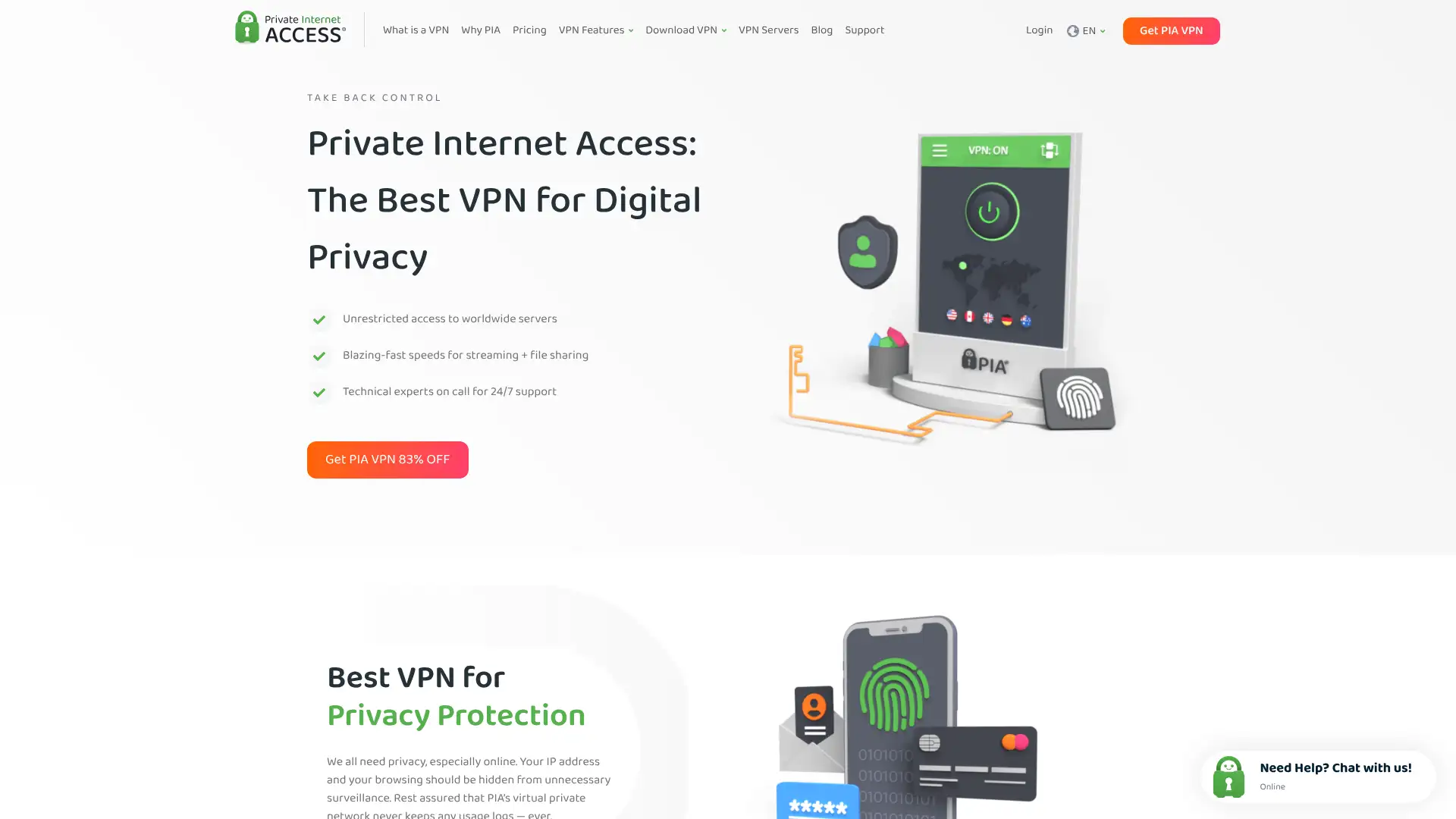 Private Internet Access (PIA) screenshot
