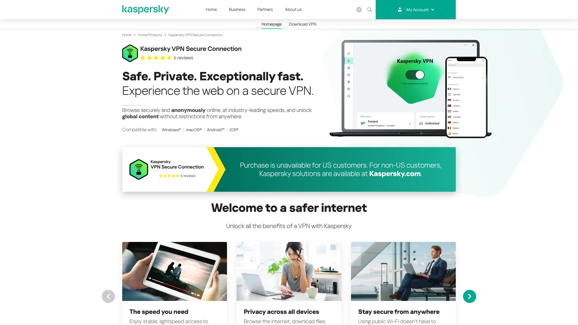 Kaspersky VPN (Secure Connection) screenshot