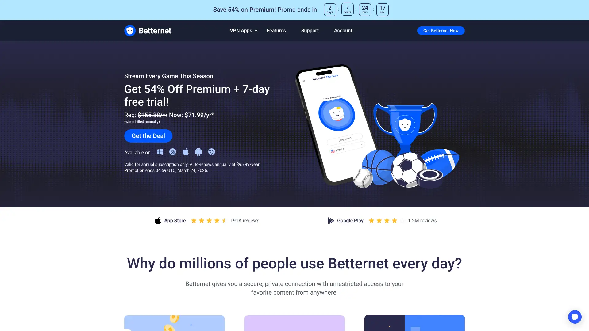 Betternet screenshot
