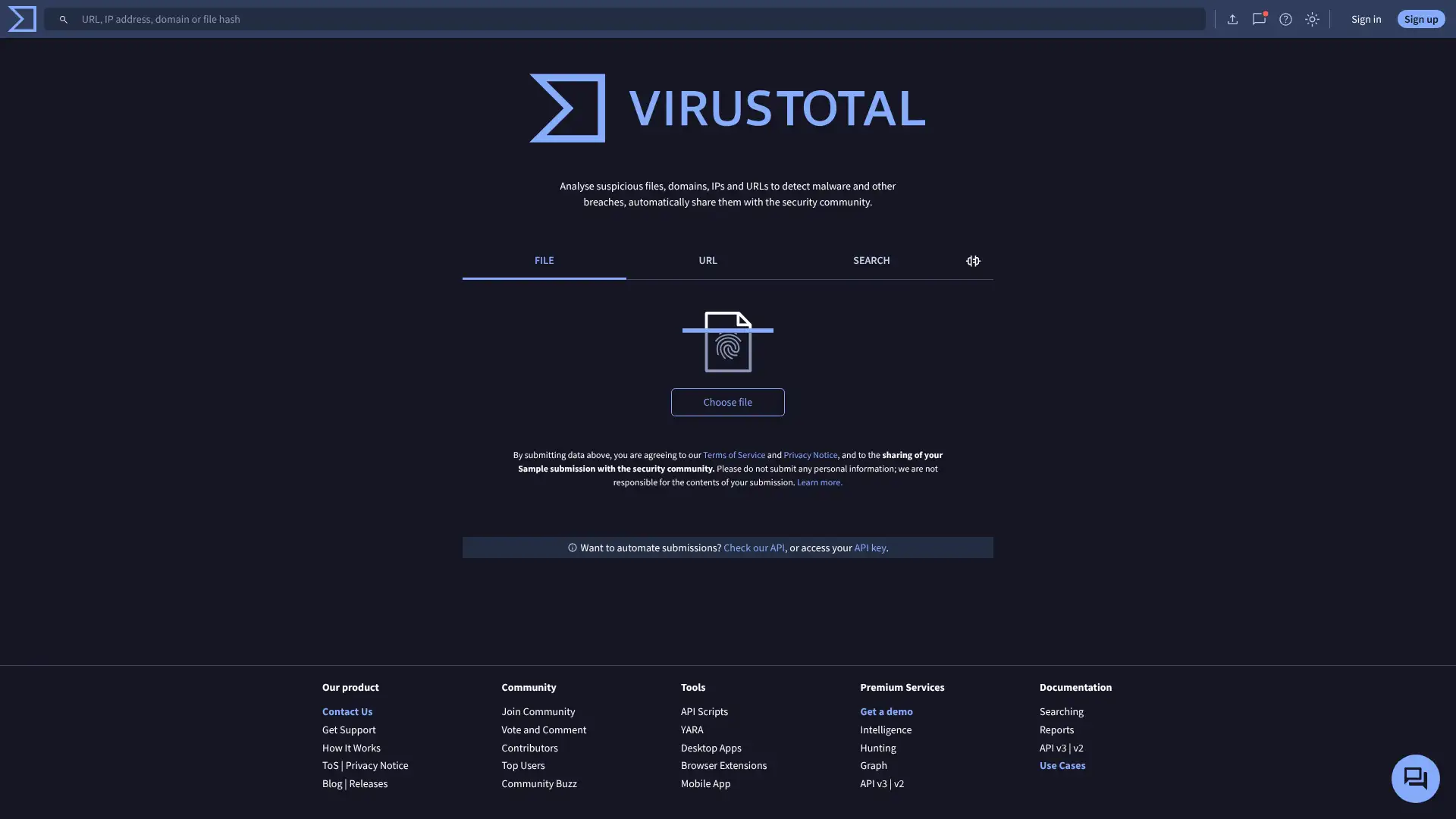 VirusTotal screenshot