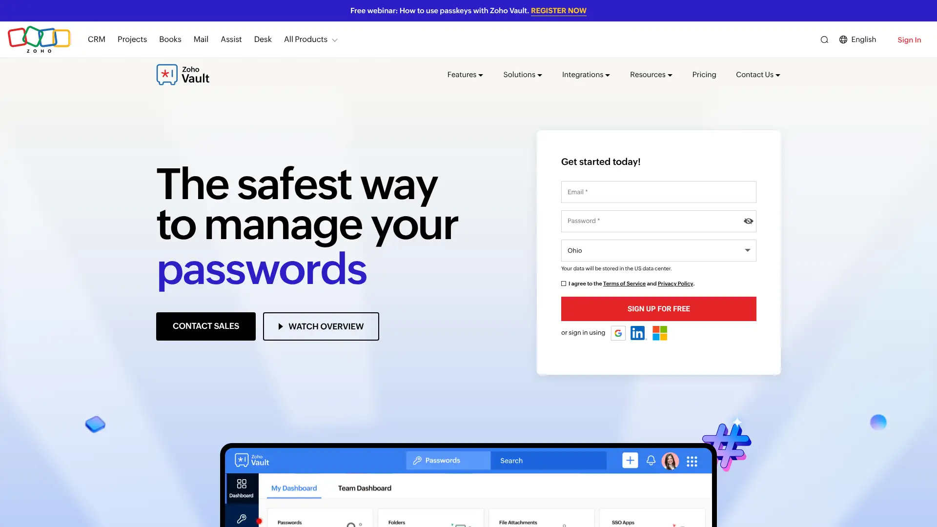 Zoho Vault screenshot