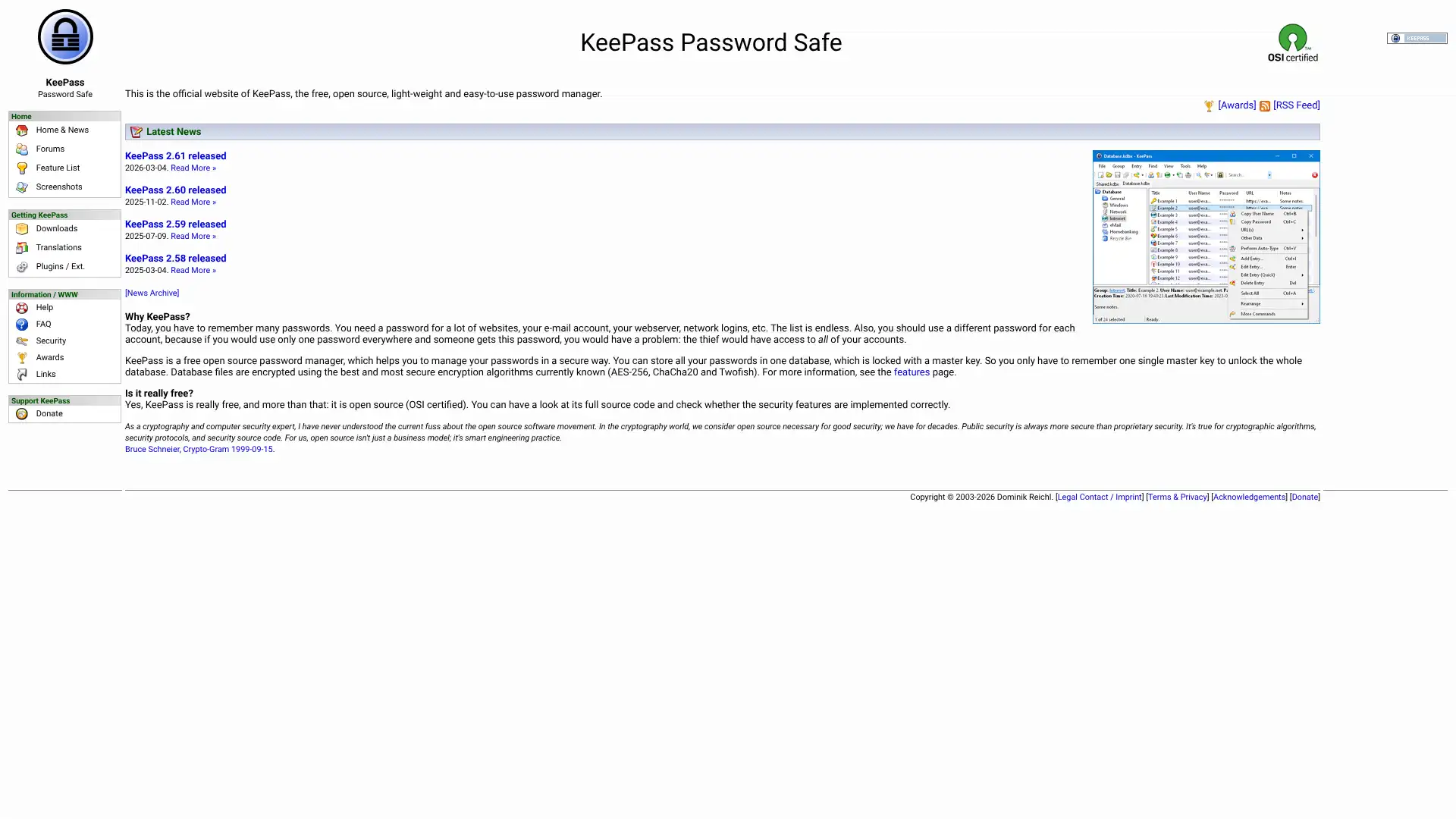 KeePass screenshot