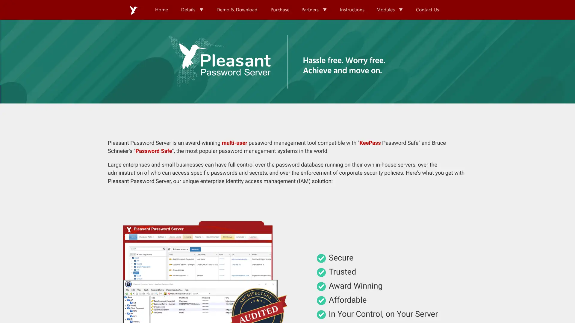 Pleasant Password Server screenshot