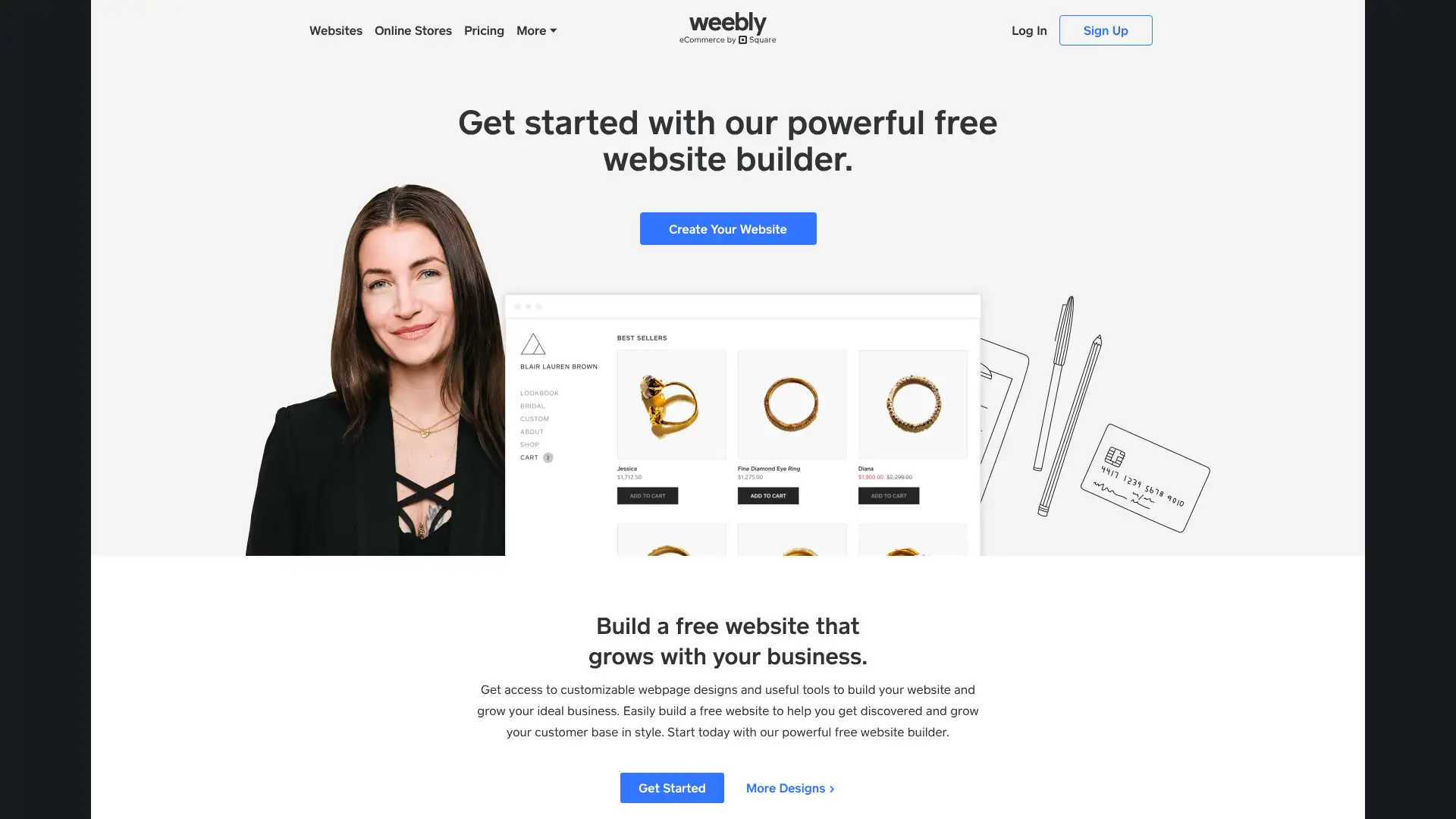 Weebly screenshot