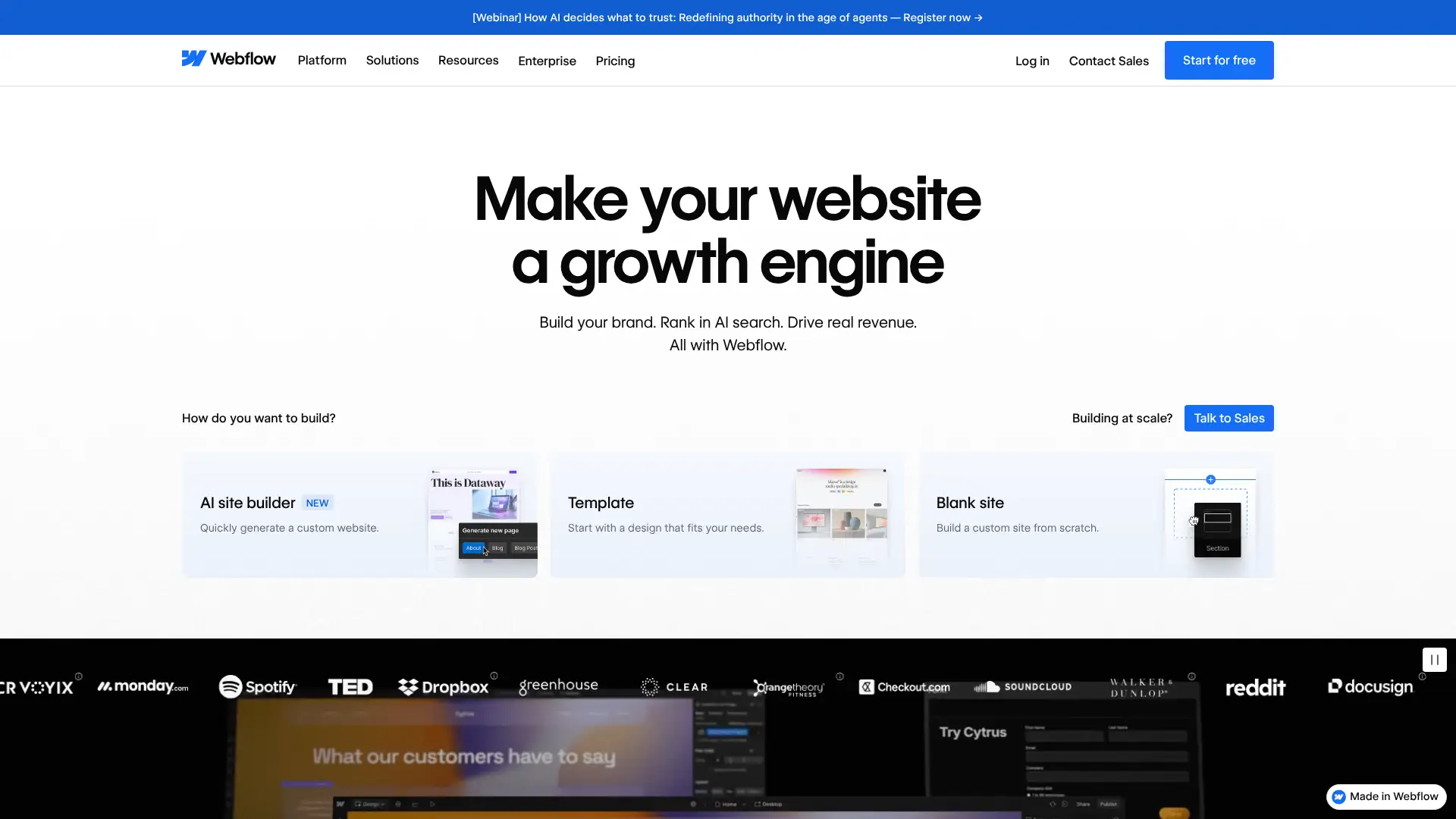 Webflow screenshot