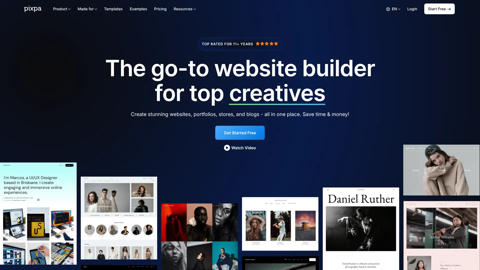 Pixpa screenshot