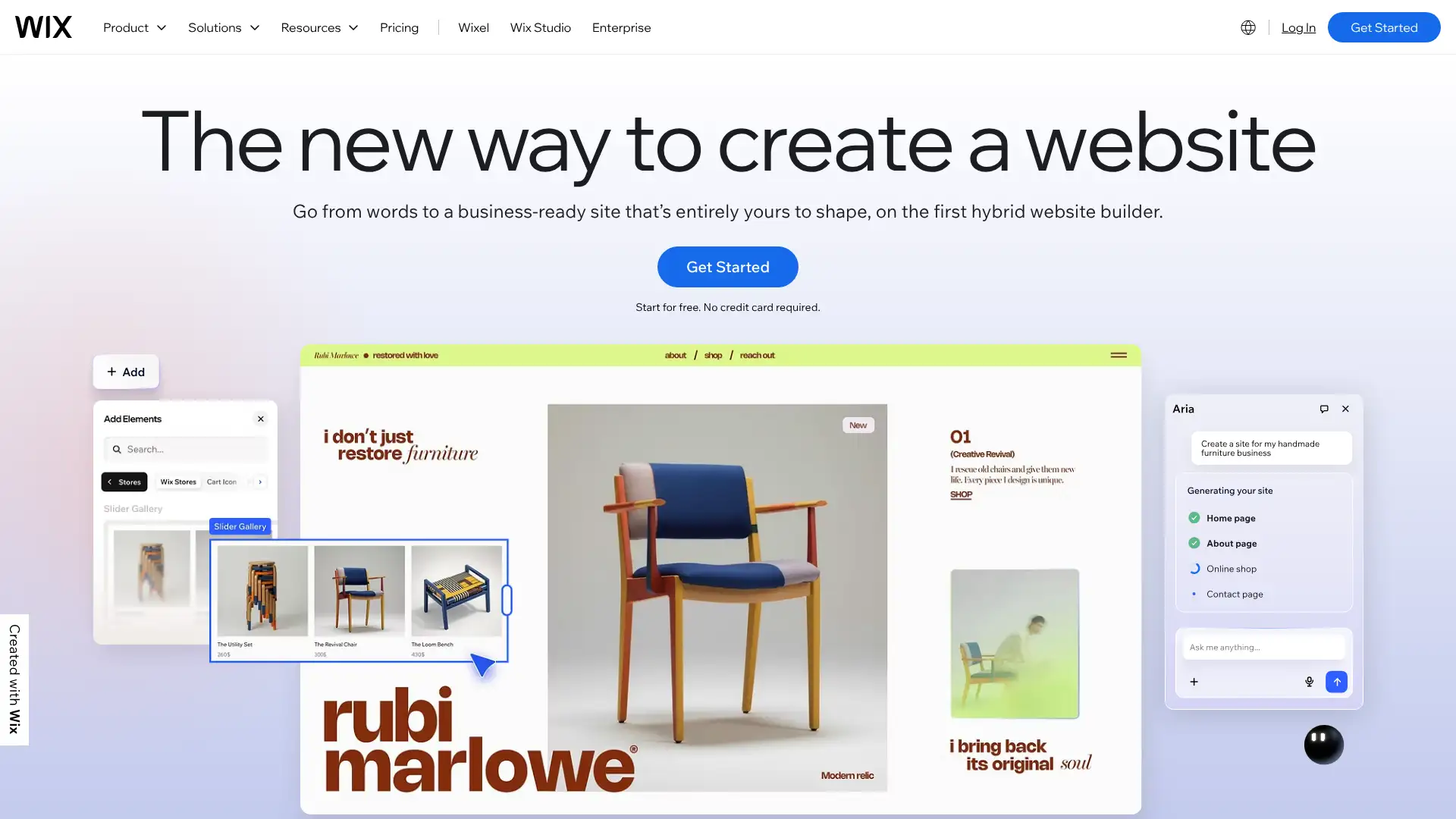 Wix screenshot