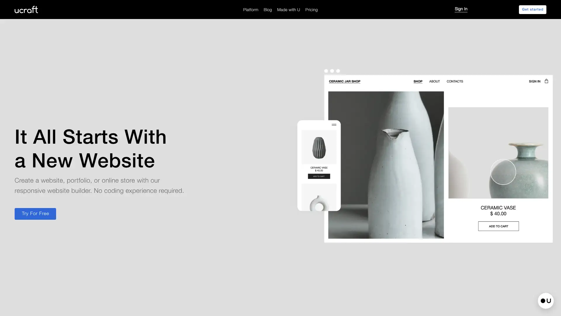 Ucraft screenshot