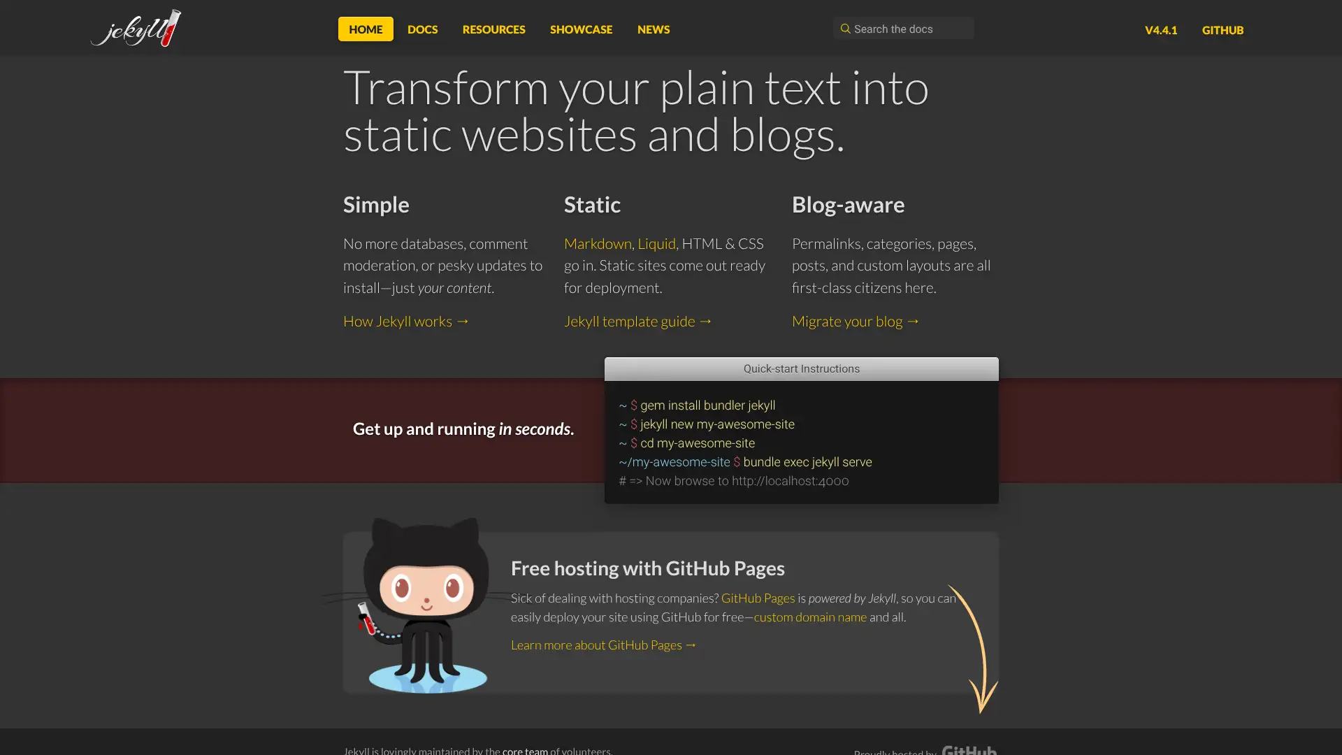 Jekyll screenshot