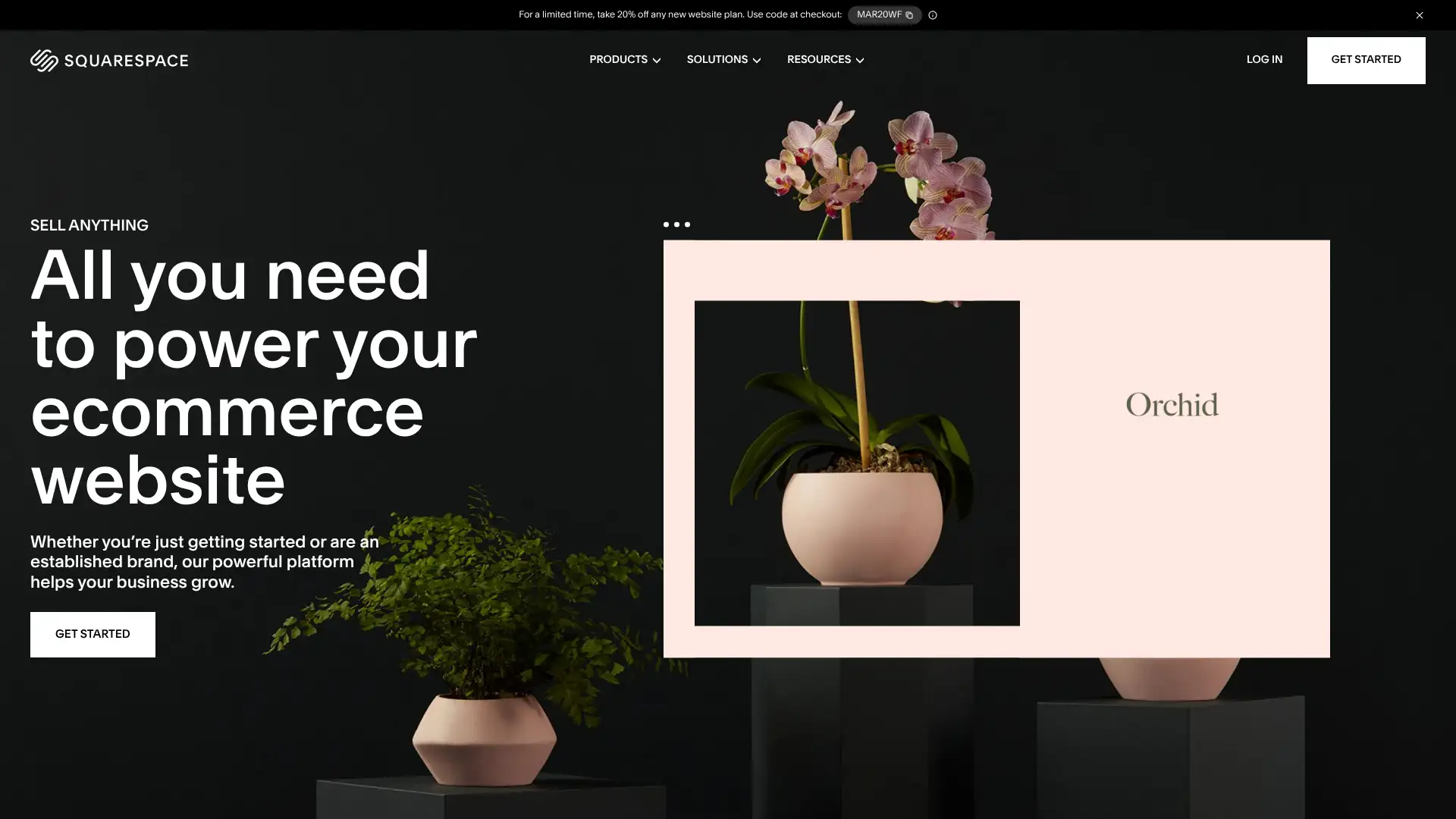 Squarespace ecommerce screenshot