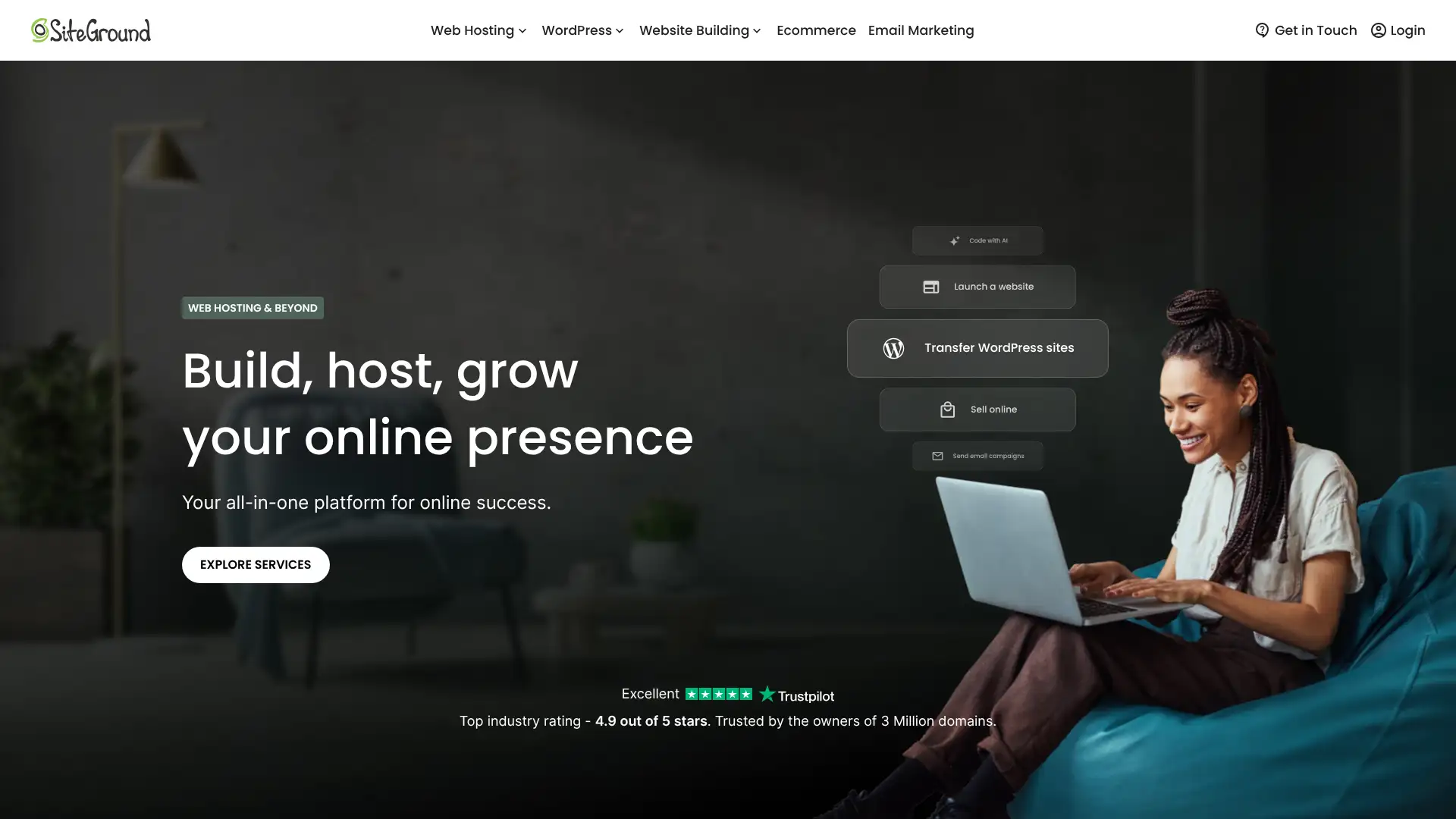 SiteGround screenshot