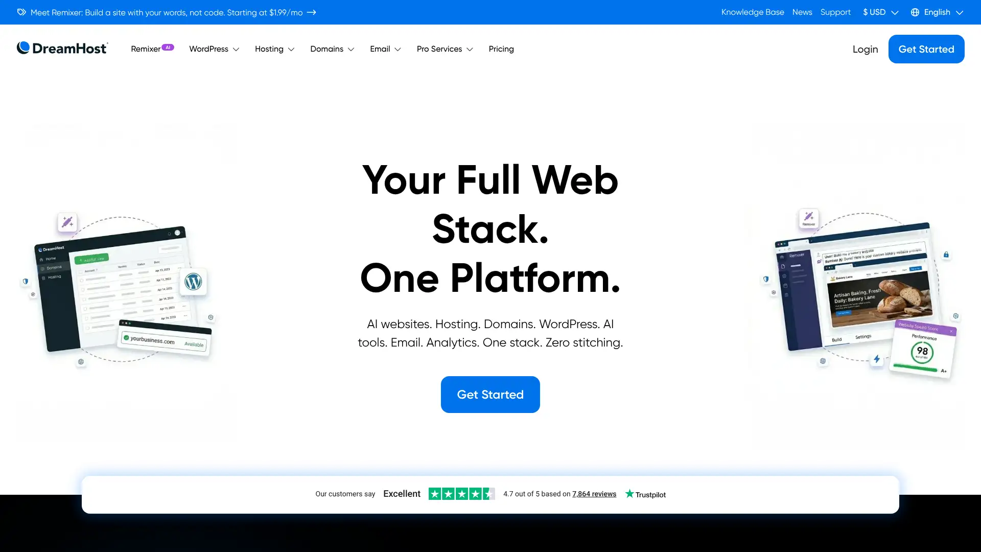 DreamHost screenshot