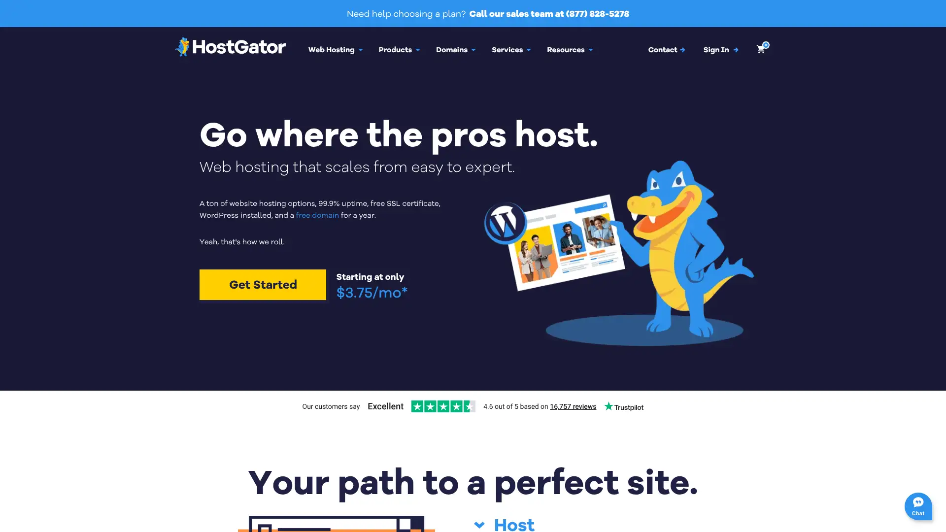 HostGator screenshot