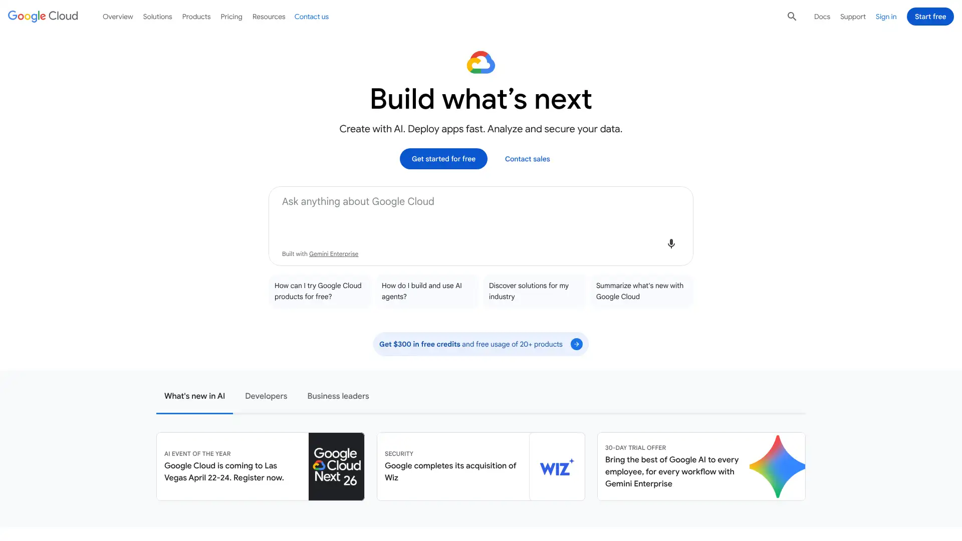 Google Cloud screenshot