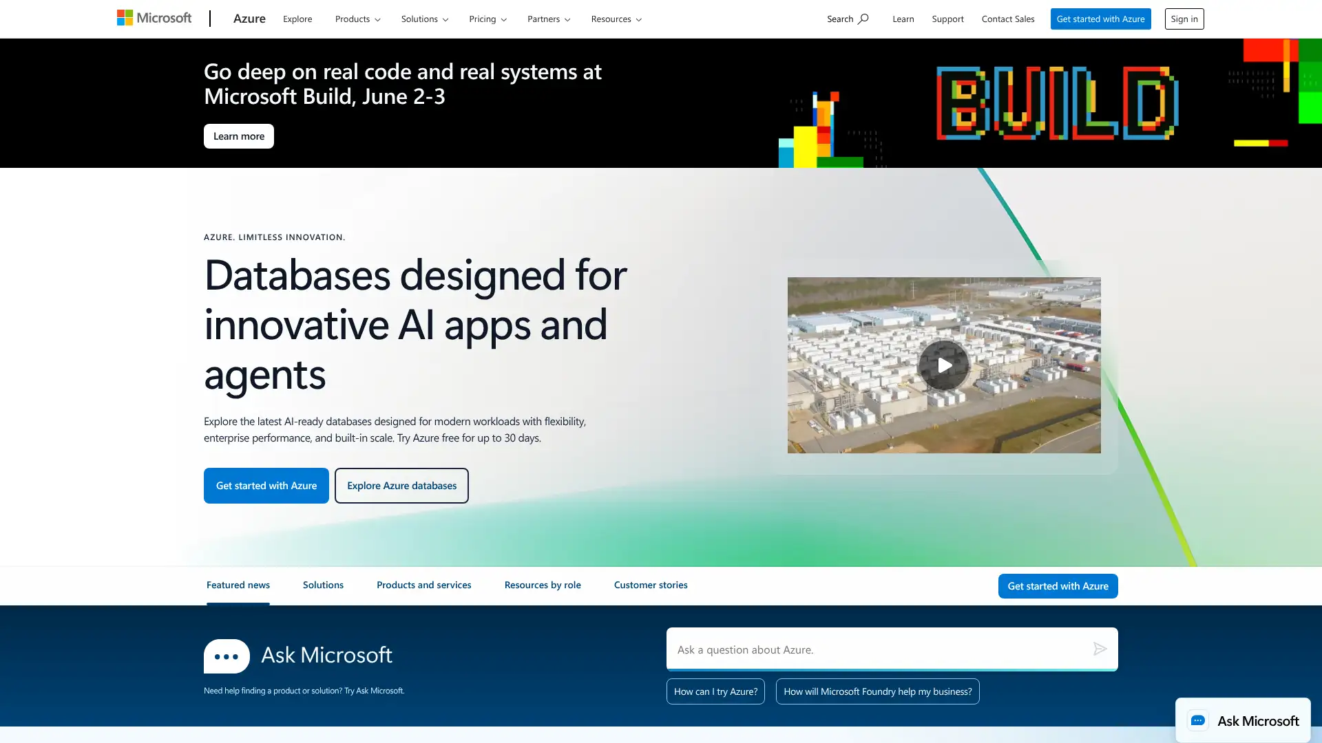Microsoft Azure screenshot