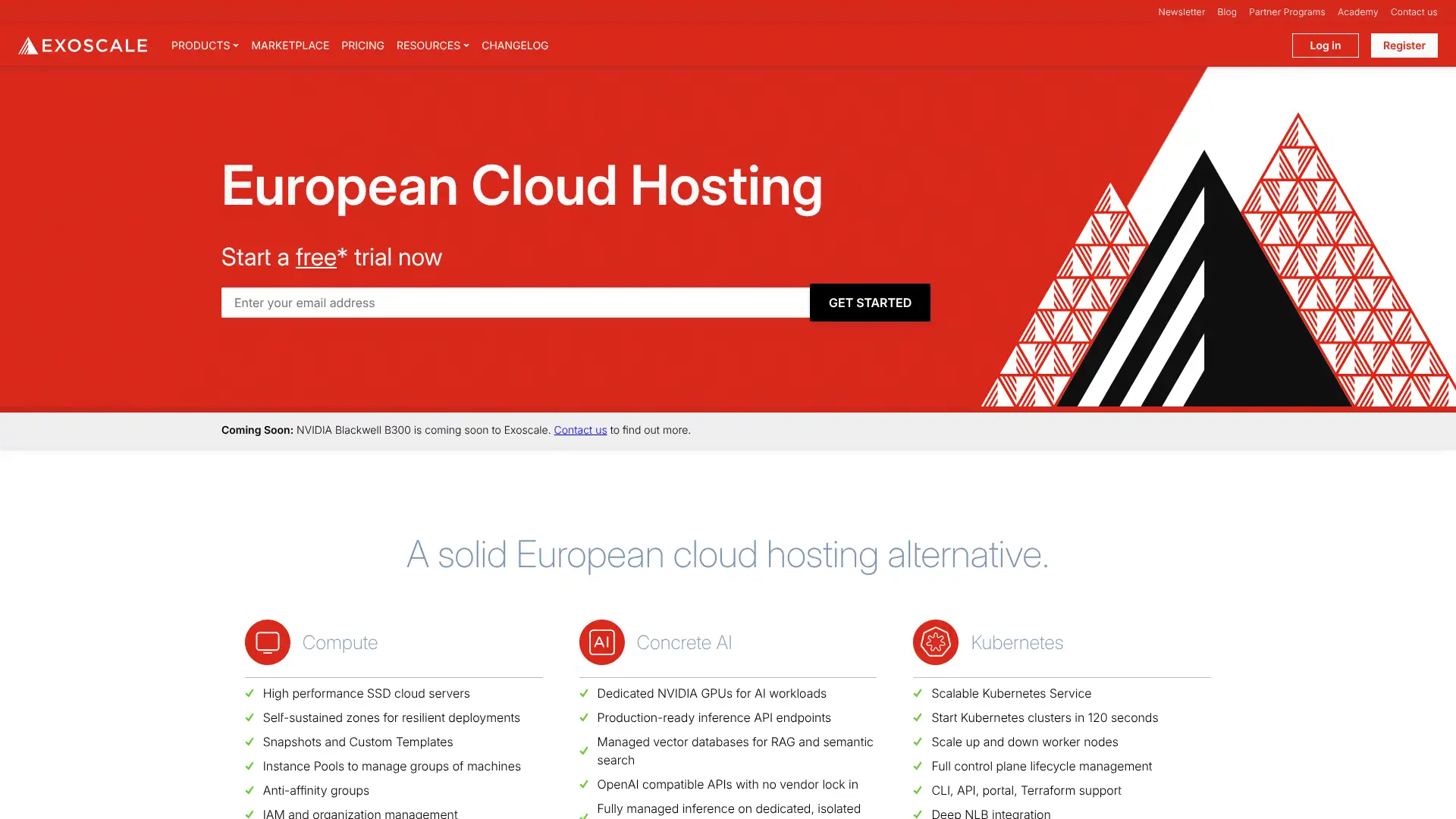 Exoscale screenshot