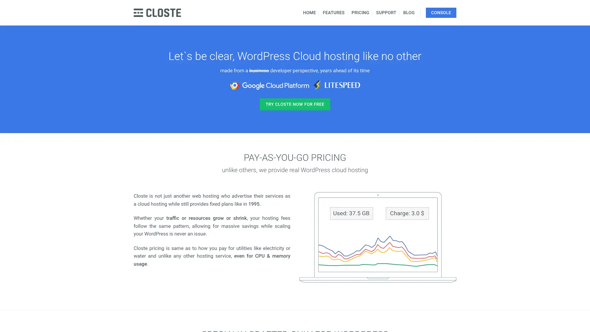 Closte screenshot