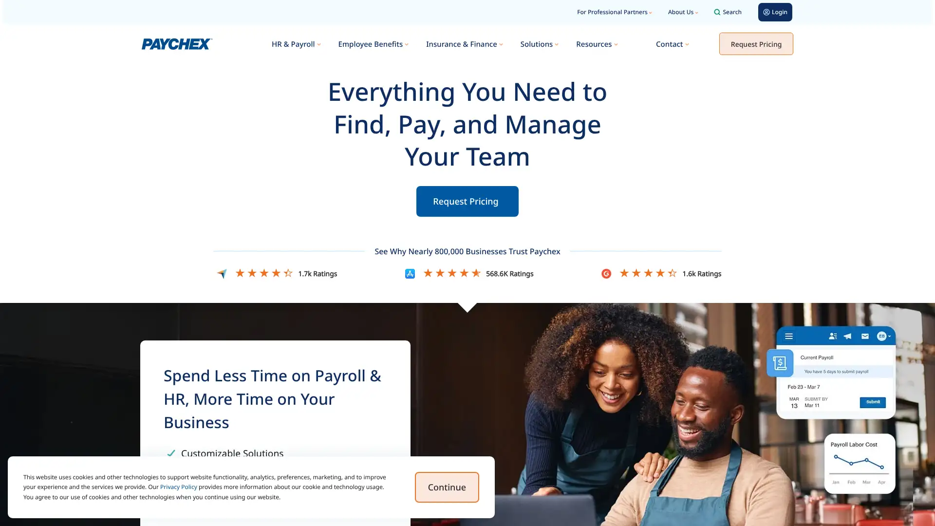 Paychex screenshot