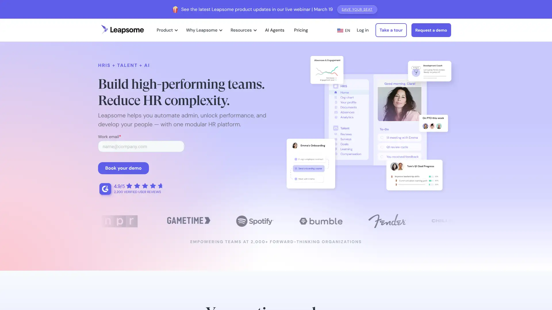 Leapsome screenshot