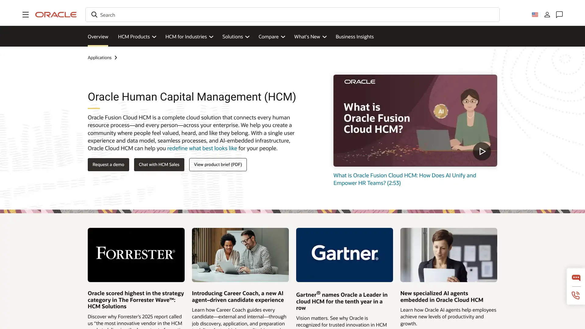 Oracle HCM Cloud screenshot