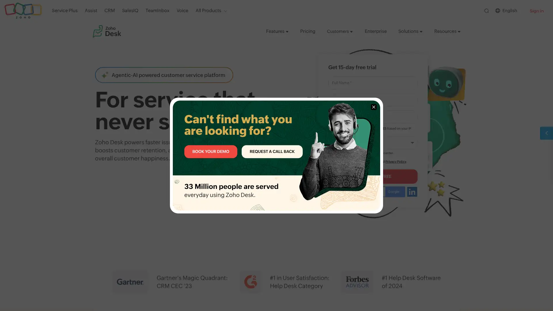 Zoho Desk screenshot
