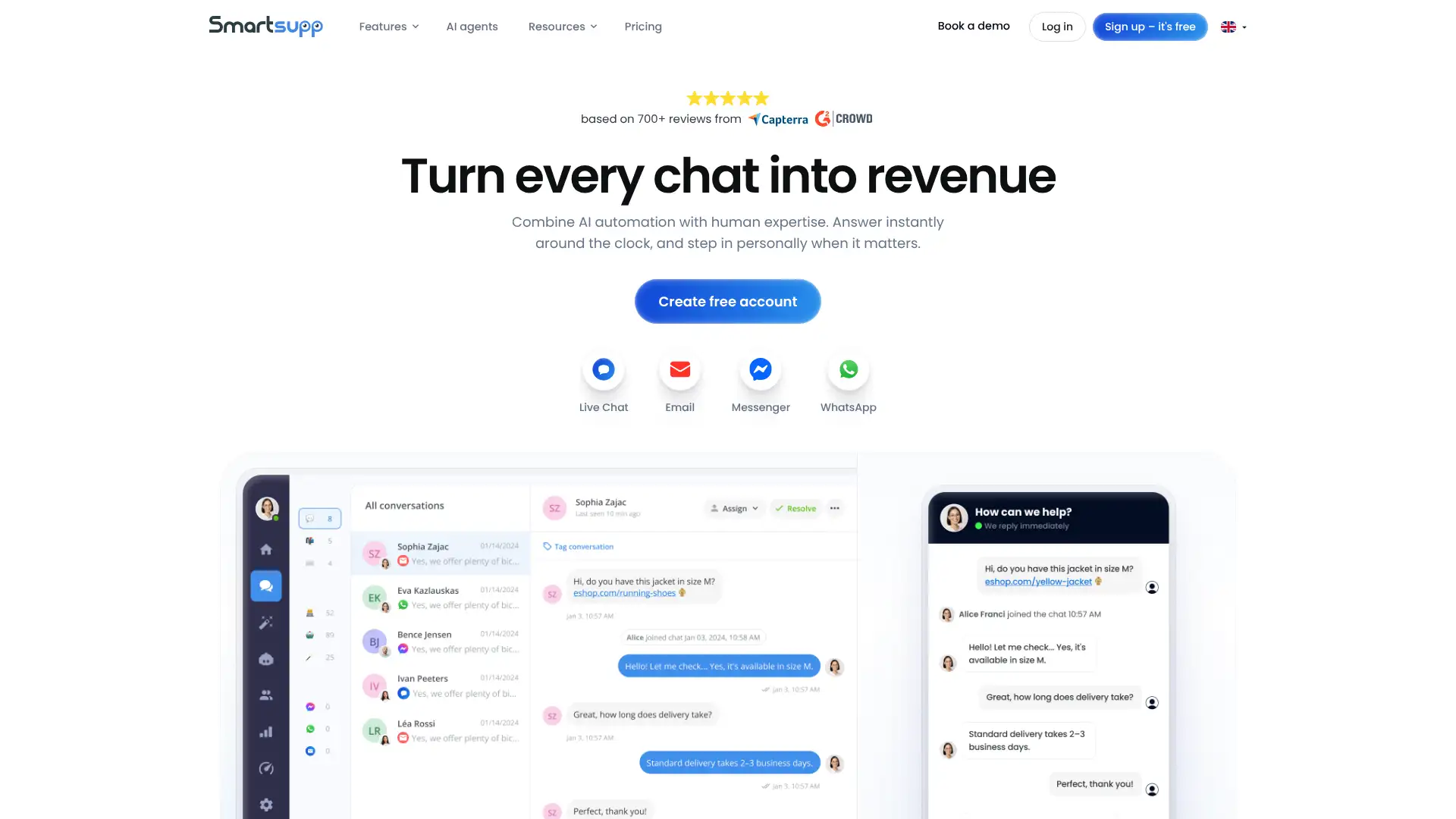 Smartsupp screenshot
