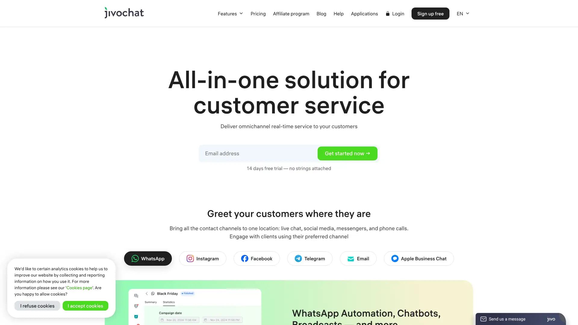 JivoChat screenshot