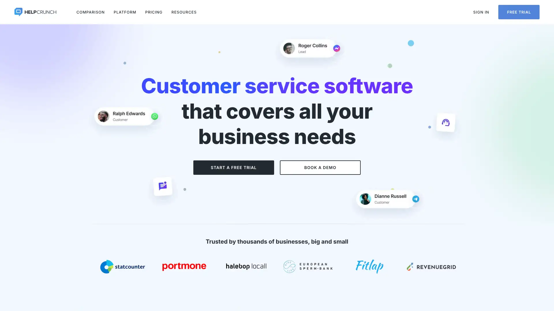 HelpCrunch screenshot