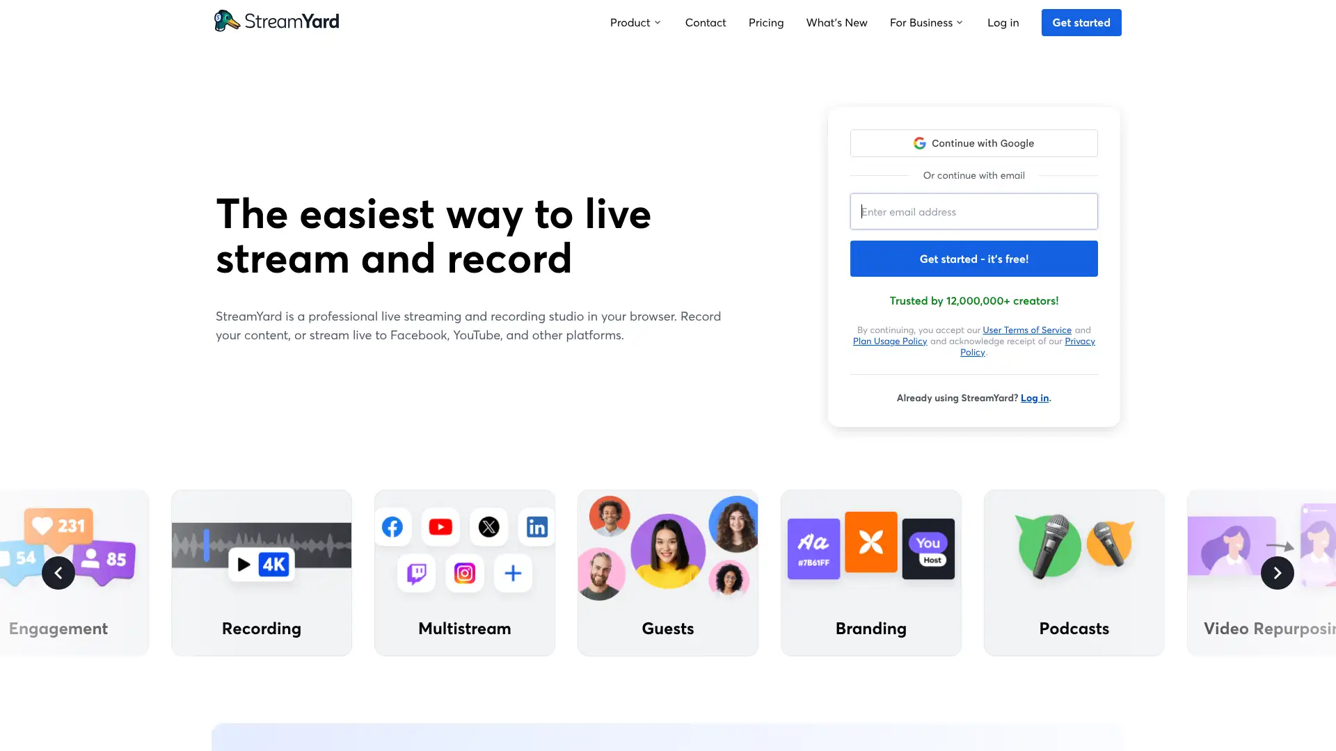 StreamYard screenshot
