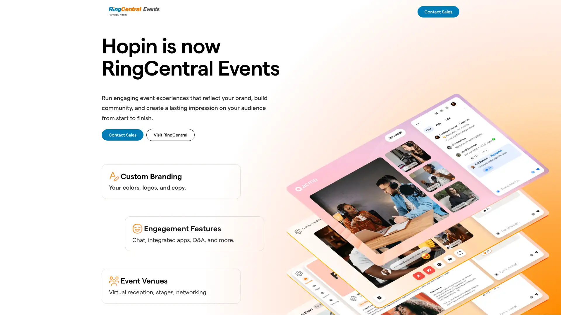 Hopin / RingCentral Events screenshot
