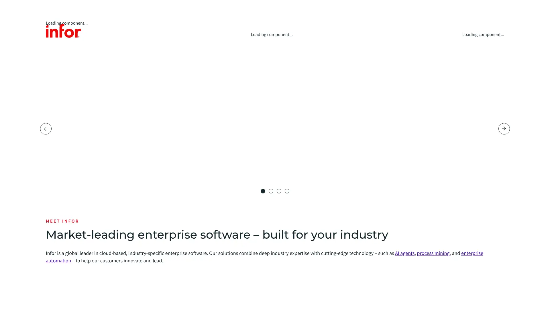 Infor CloudSuite screenshot
