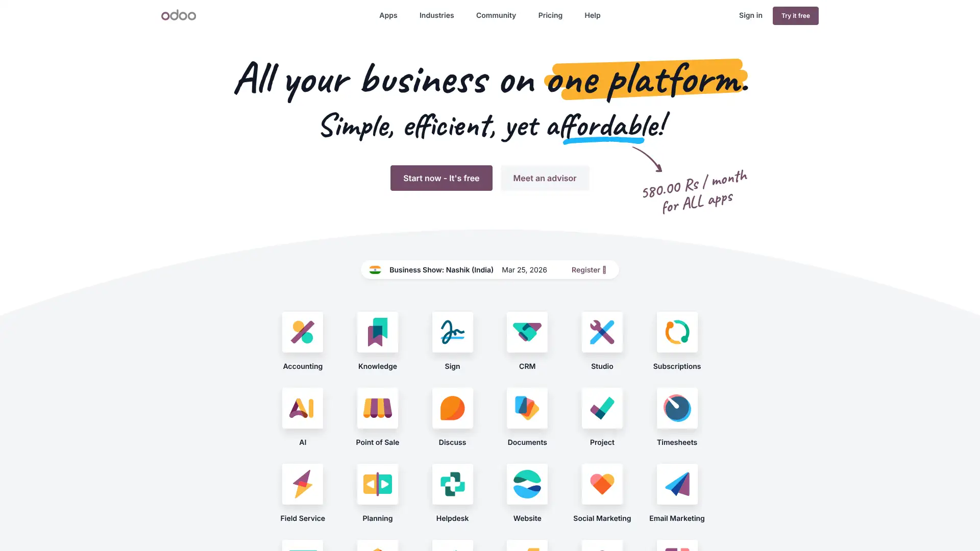 Odoo screenshot