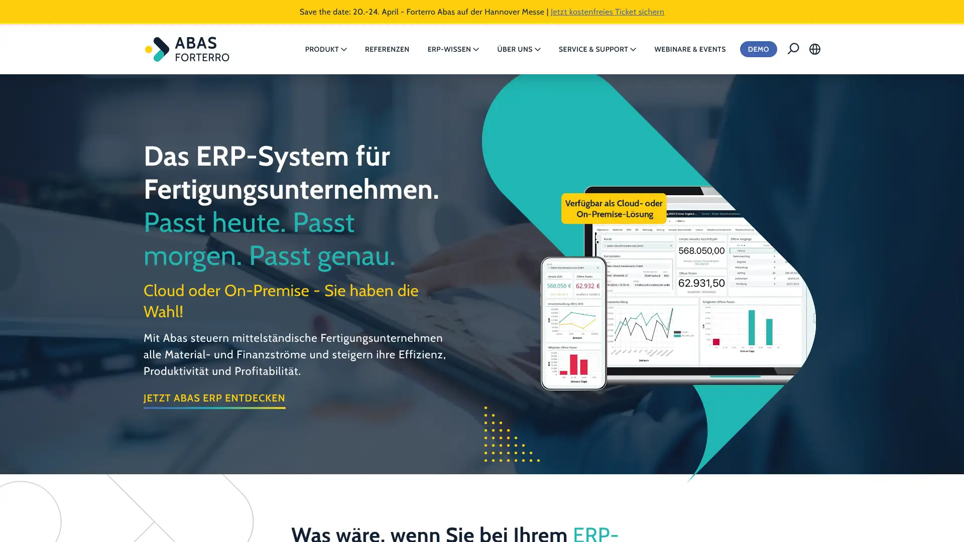 abas ERP screenshot