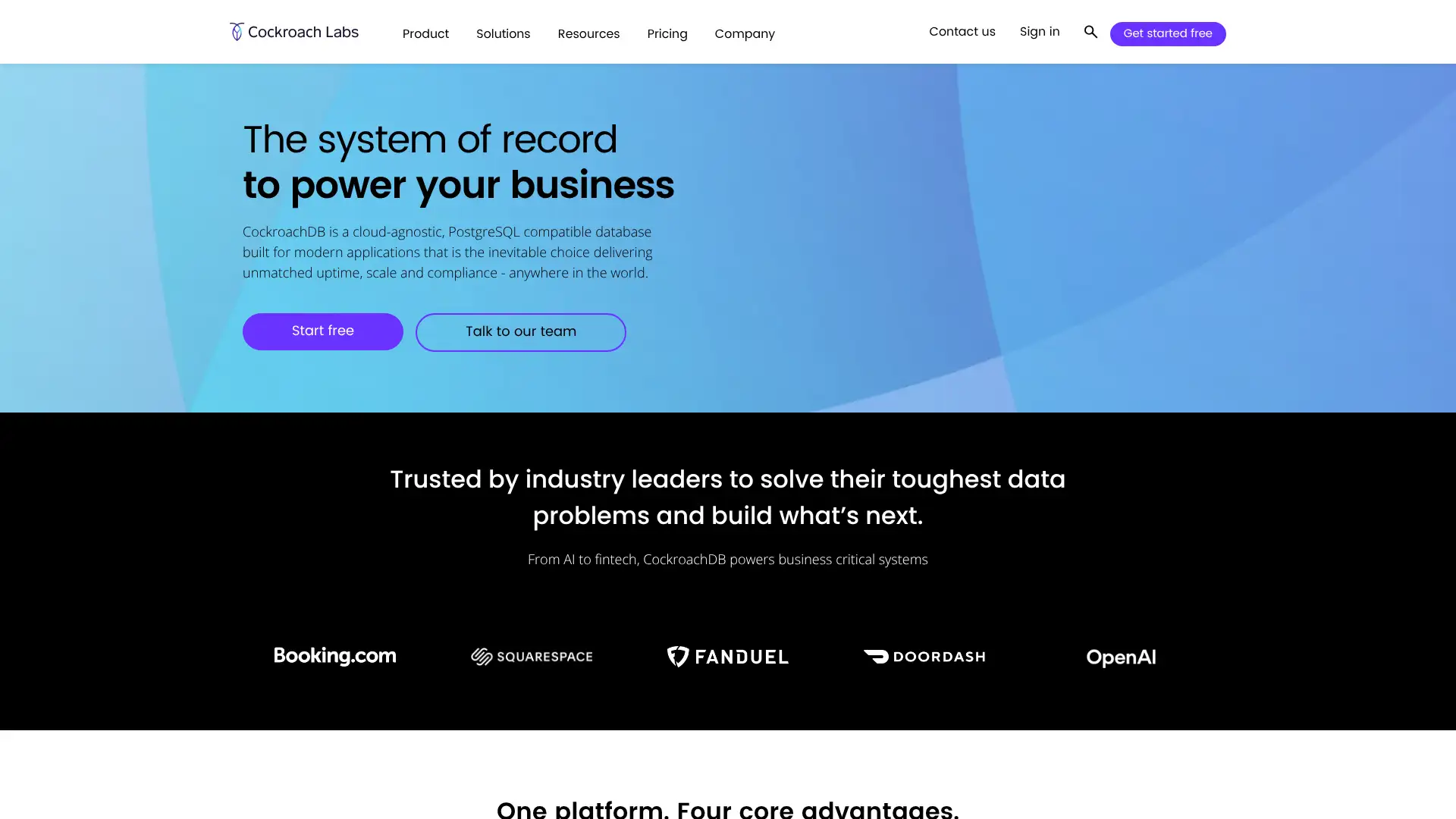 CockroachDB screenshot