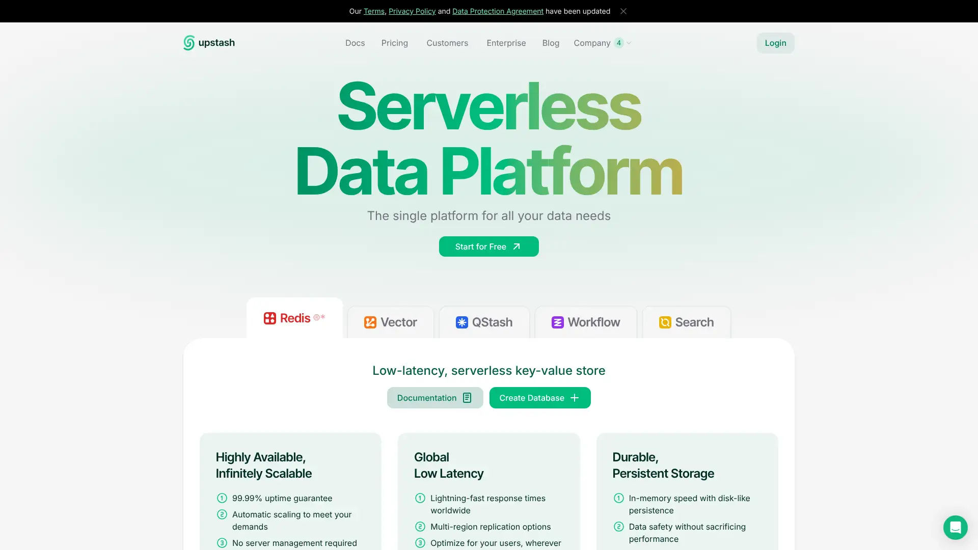 Upstash screenshot