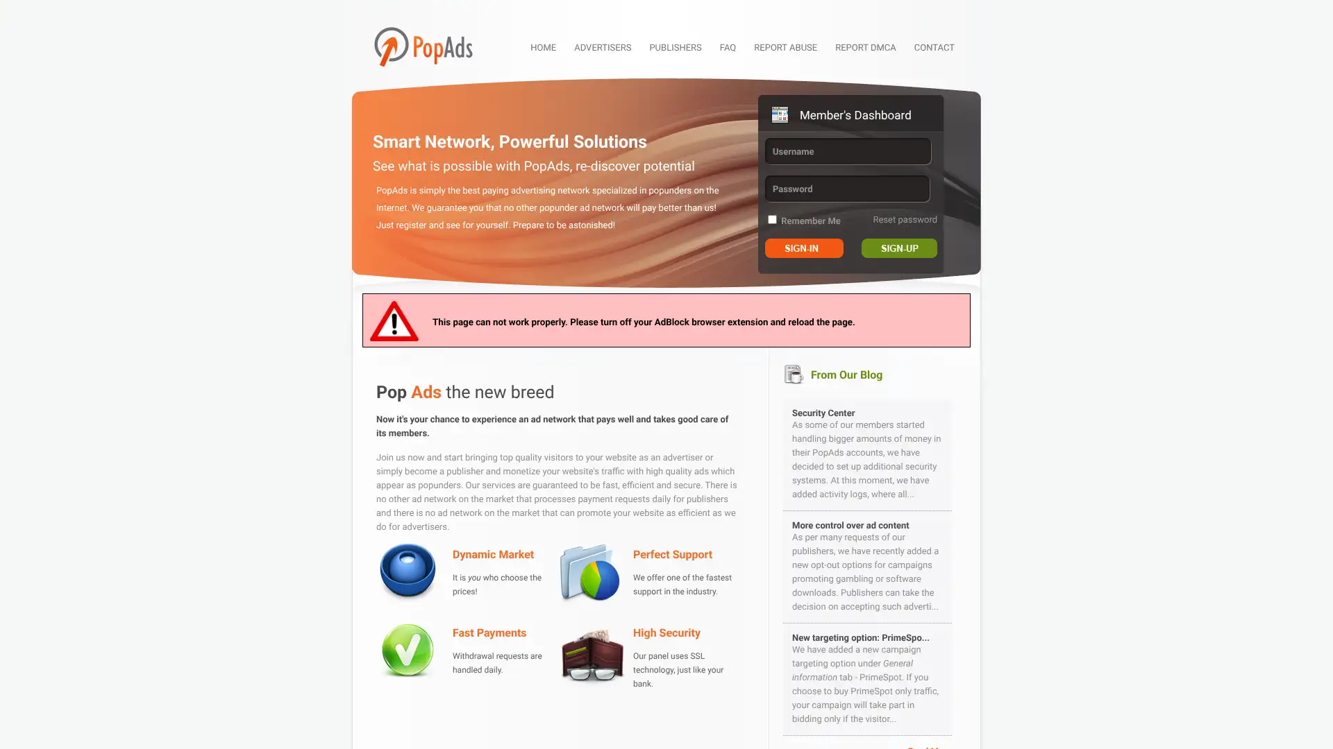 PopAds screenshot