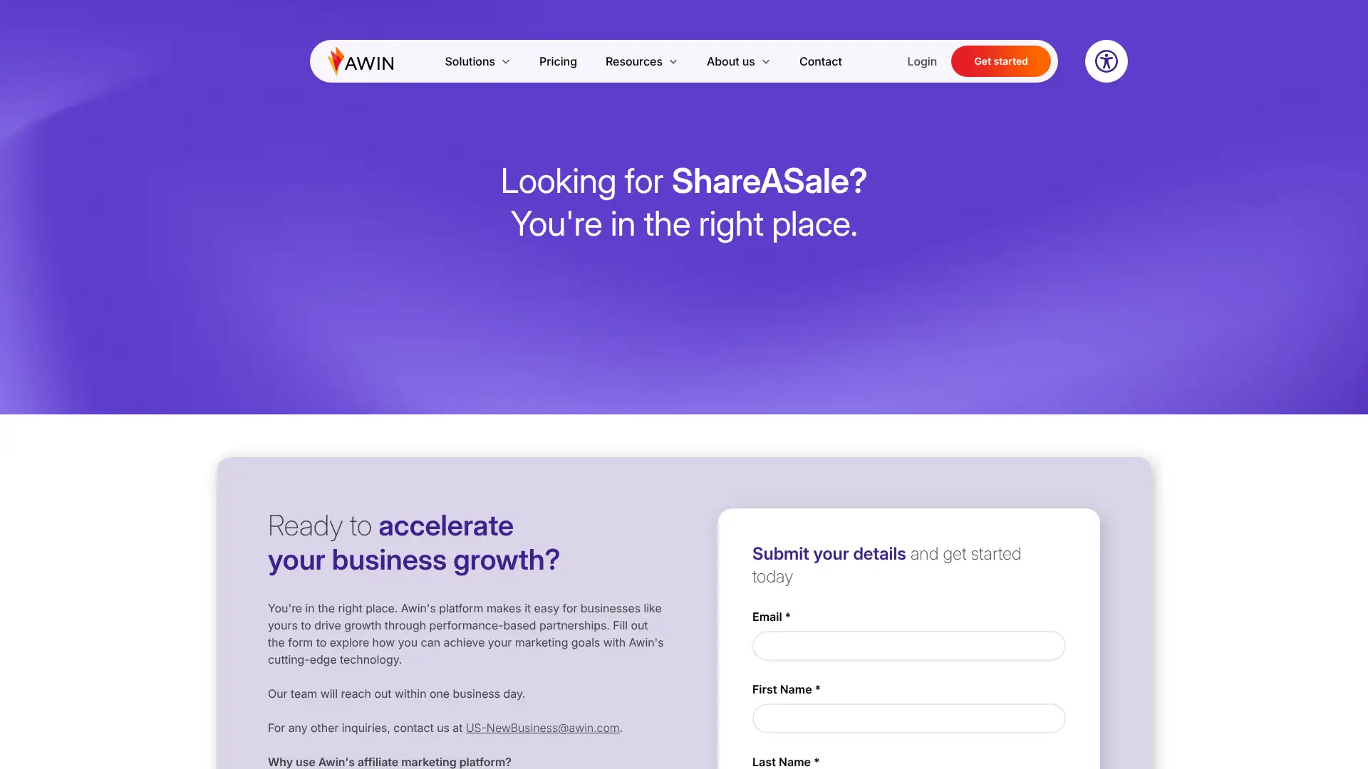 ShareASale screenshot
