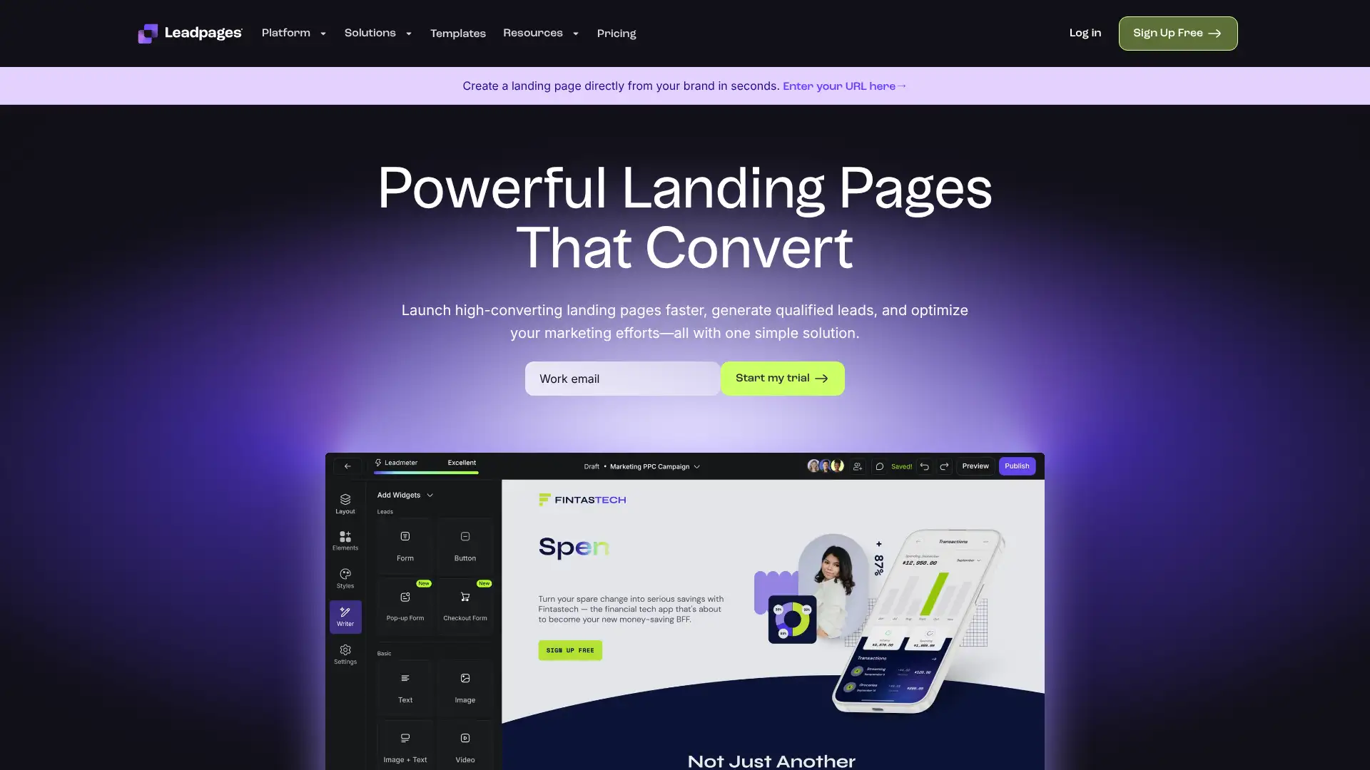 Leadpages screenshot