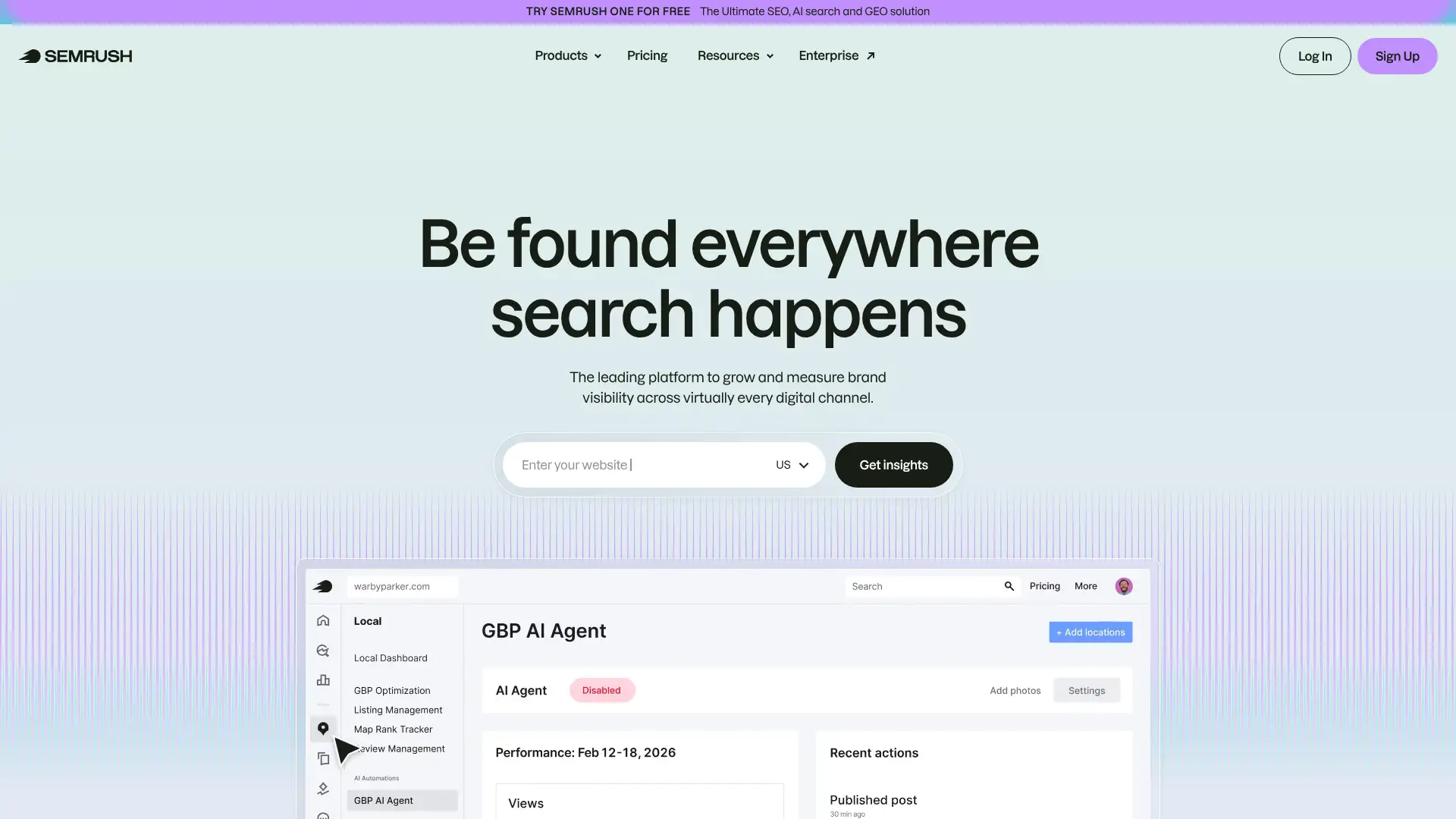 Semrush screenshot