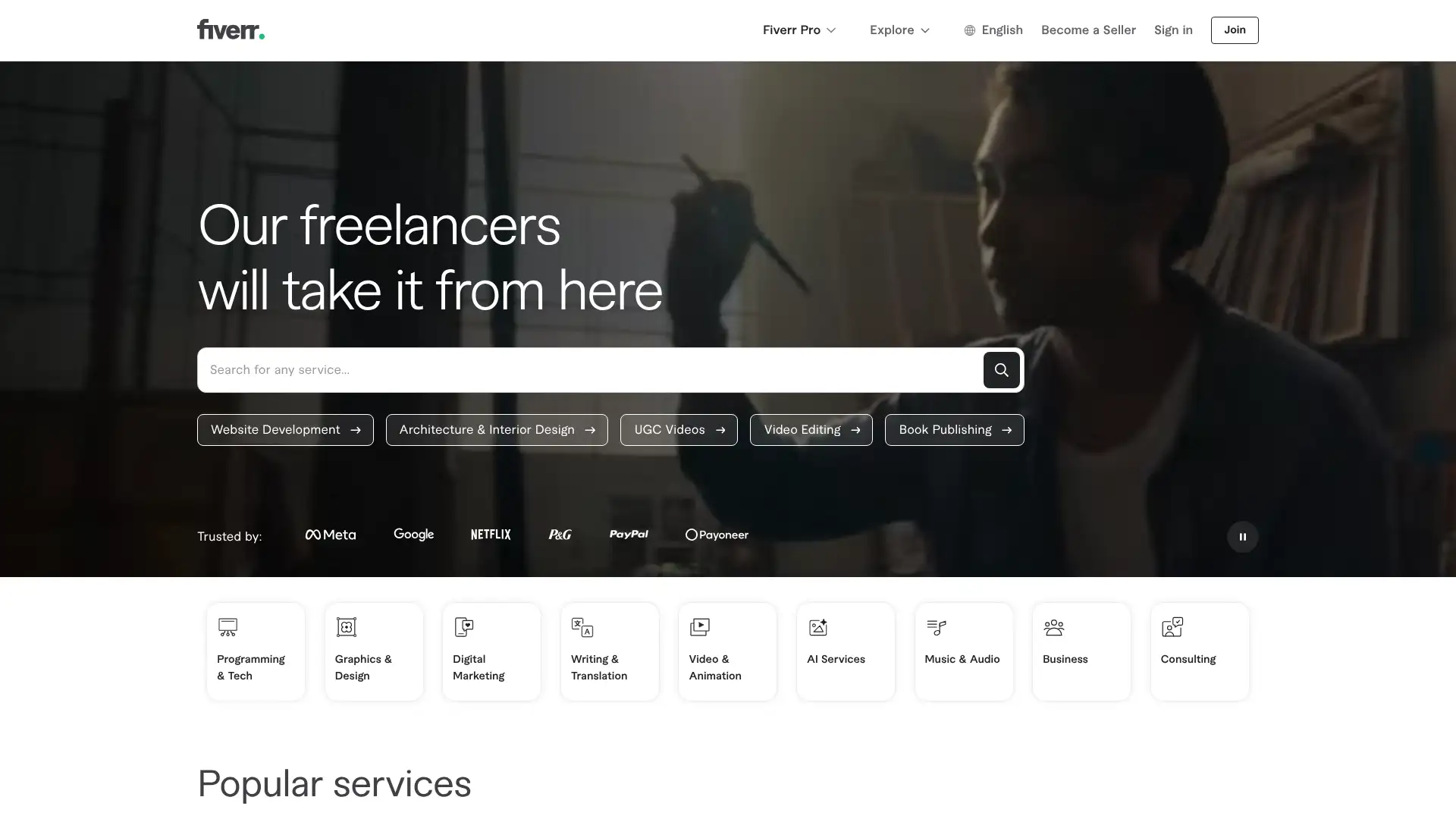 Fiverr Affiliates screenshot
