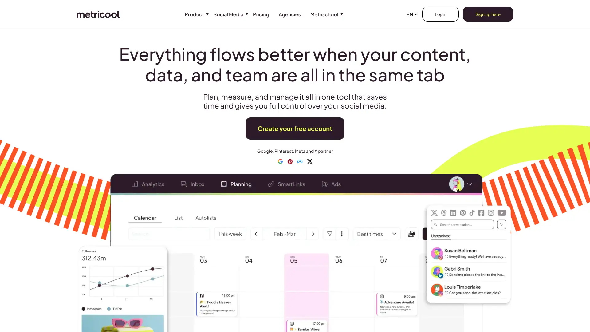 Metricool screenshot