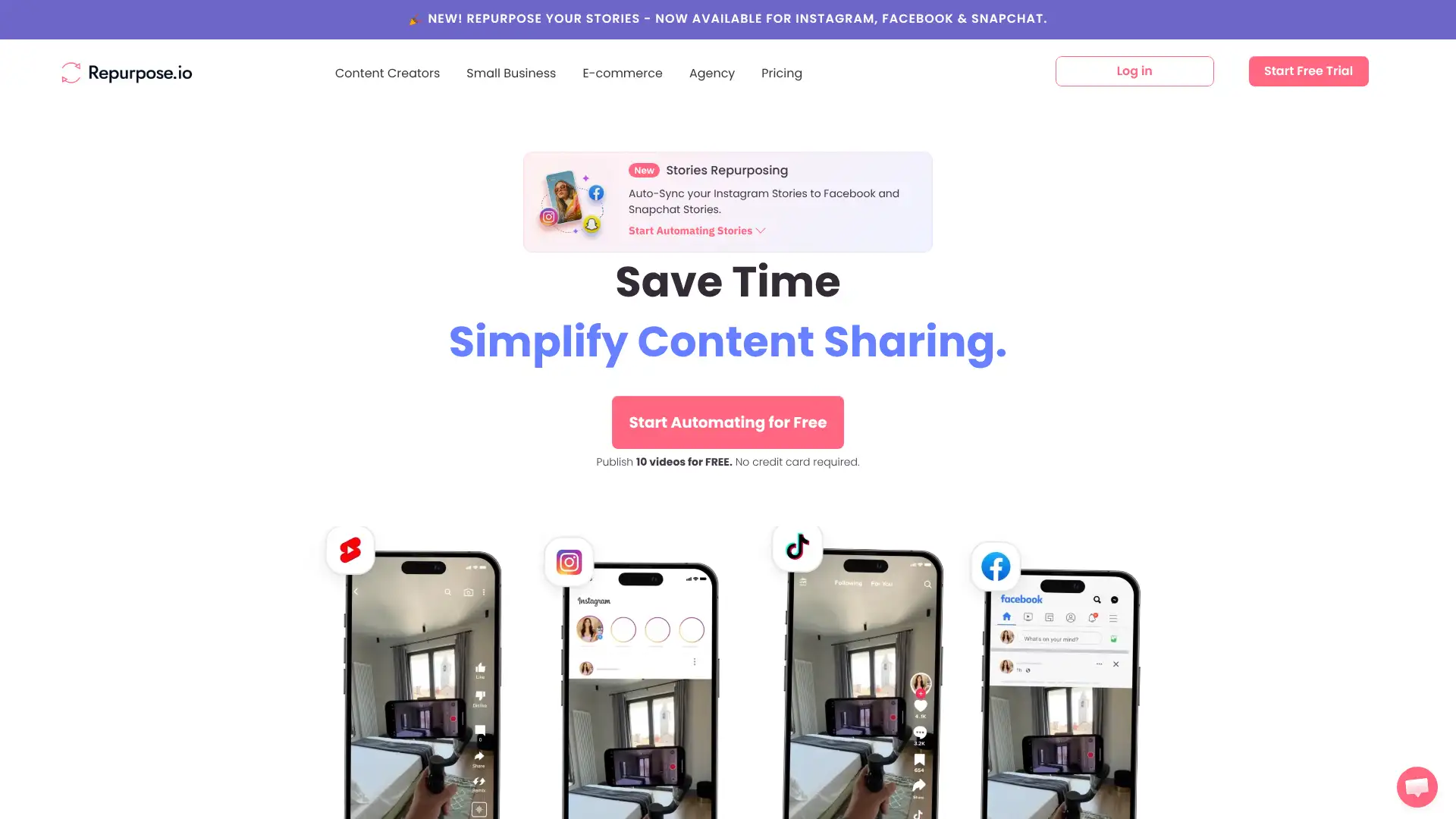 Repurpose.io screenshot
