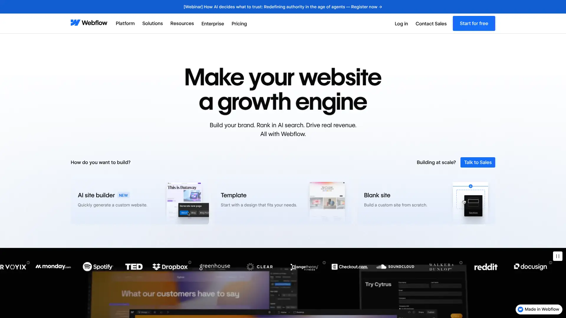 Webflow screenshot