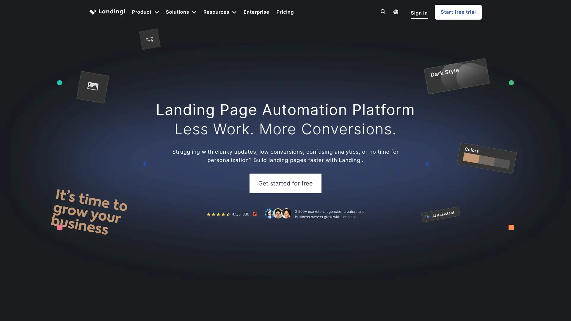 Landingi screenshot