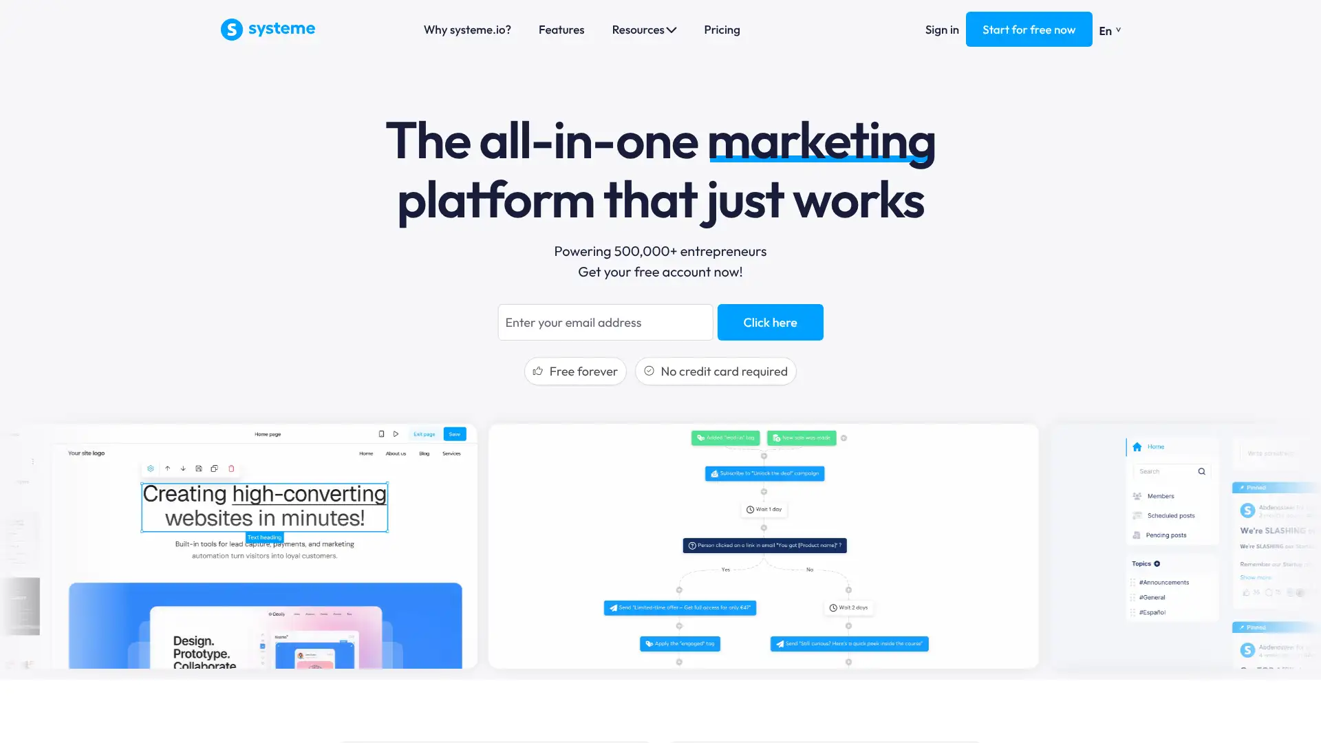Systeme.io screenshot