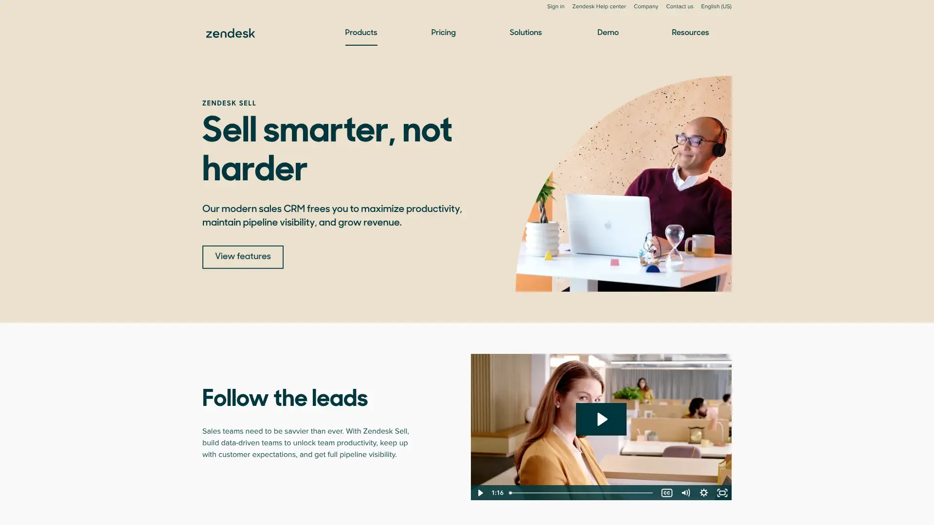Zendesk Sell screenshot